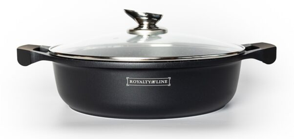 Cratiță marmorată cu capac 3.0L, 26 cm – Royalty Line RL-BR26ML